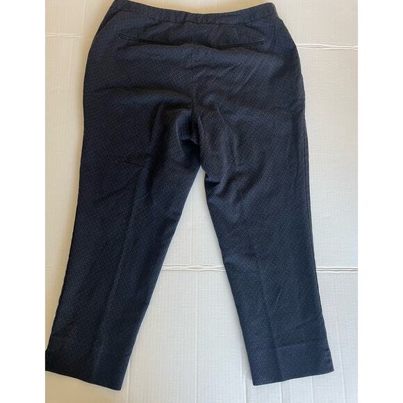 Dalia Collection Black/Blue Straight Leg Zip Up Front Back Pockets Pants 16W - Picture 2 of 11
